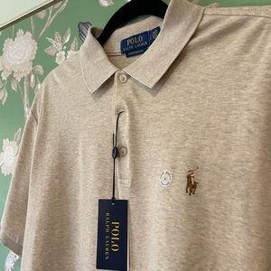 Polo Ralph Lauren men shirt beige size large L NWT